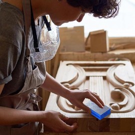 Diamond Sanding Sponge, 60 100 200 400 Grit 4 Pieces Hand Polishing Pads Polishing Pads Sanding Blocks Glass Grinder for Stone Ceramic Tiles Glass Sanding