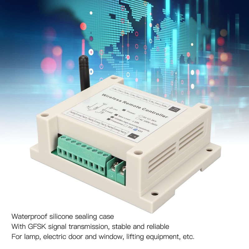 Elprico DC12V 6CH 433MHz RF Radio Relay Remote Control LED