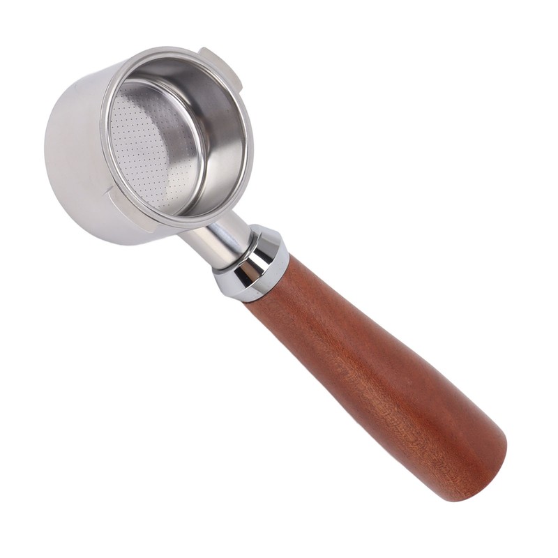 51mm Bottomless Portafilter 2 Ears Stainless Steel Basket and Redwood