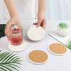 Marble Stylish Drink Coasters Set of 2 with Cork Backing,Coffee