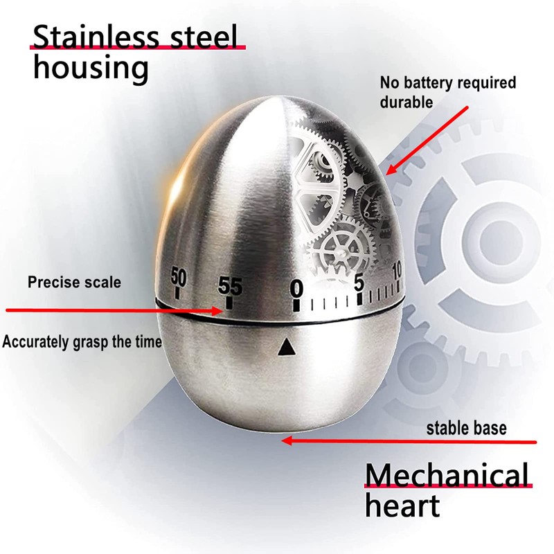 Kitchen Egg Timers for Boiling Eggs Mechanical Kitchen Timer Rotating