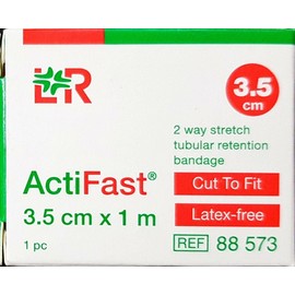 Actifast Red 2-Way Stretch Tubular Bandage 3.5cm x 1m (x1) Packaging may vary