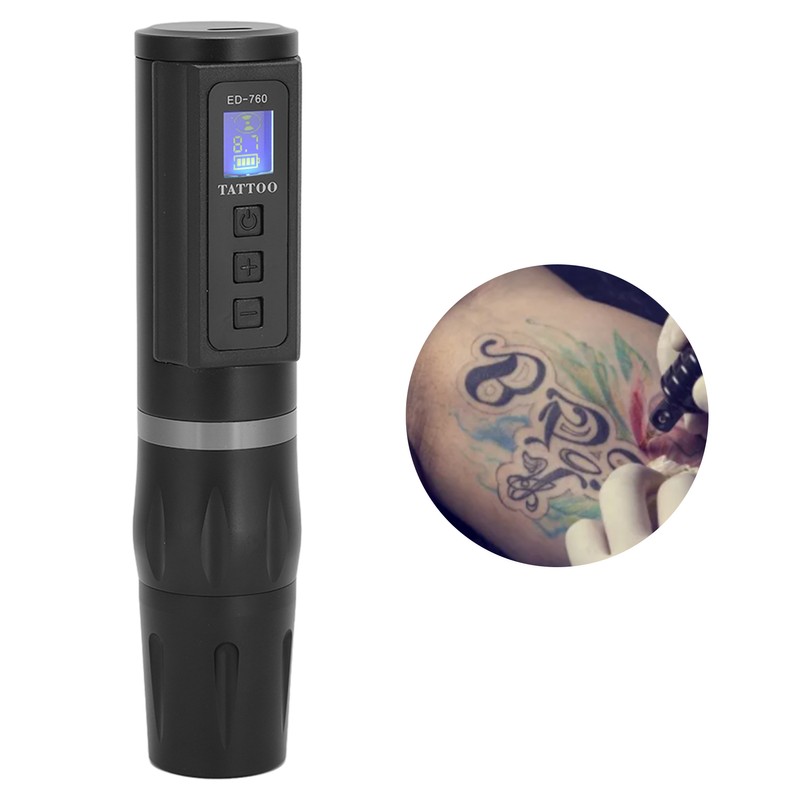 Cordless Tattoo Pen Machine Aluminum Alloy Frame Digital Display High