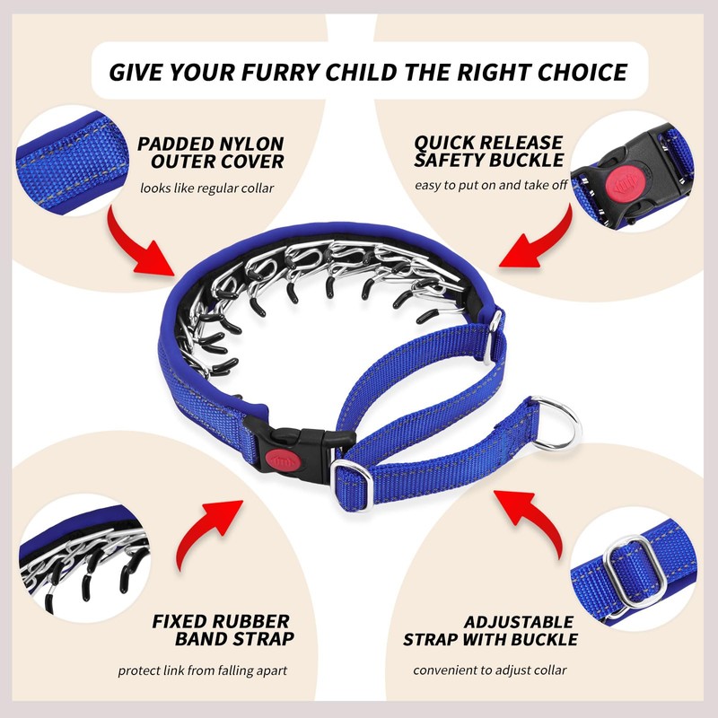 Martingale No Pull Dog Collar for Large Medium Small Dogs,