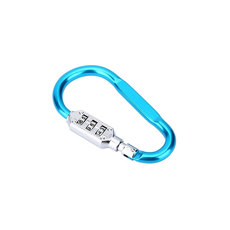 Carabiner Lock, D-Ring Chain Clip Hook Travel Bag Luggage Security