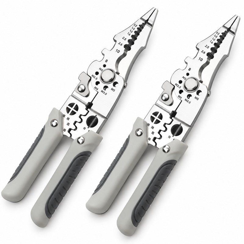 6-in-1 Multifunctional Wire Stripper Pliers for Electrical Work – Cutting,