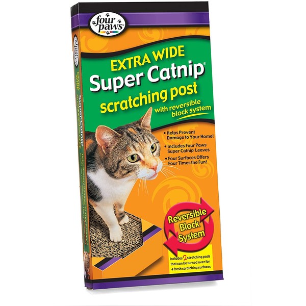 Four Paws Super Catnip Extra Wide Cat Scratching Post