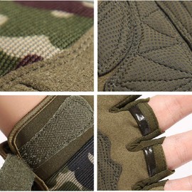 HYCOPROT Half Finger Gloves Outdoor Motorcycle Lightweight Breathable Sports Gloves for Cycling Hiking Rock Climbing