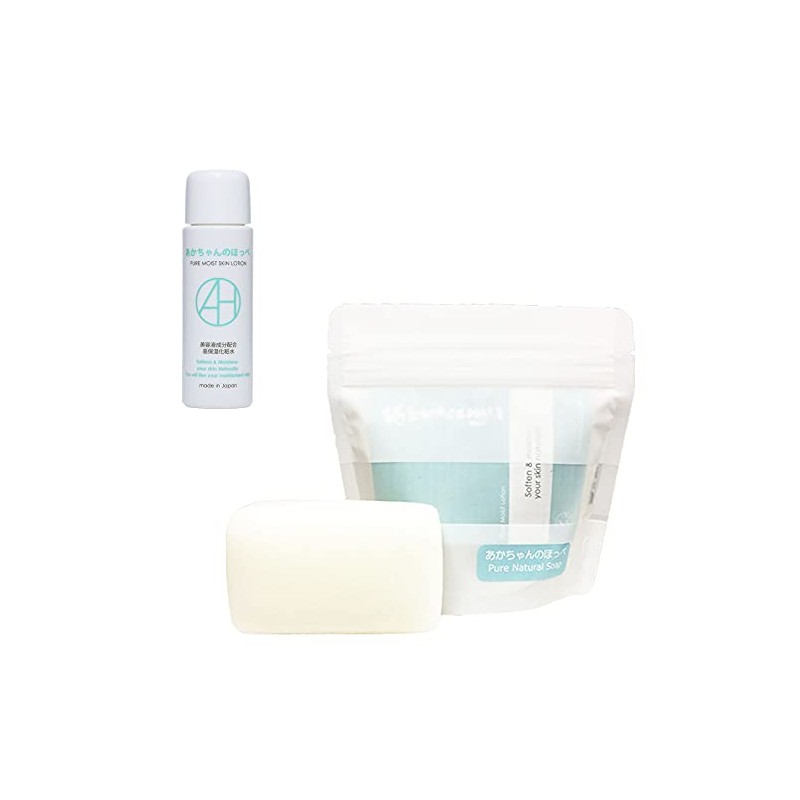 Aka-chan no Hoppe Soap & High Moisturizing Lotion, 0.7 fl