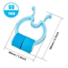 Frienda Professional Nose Stop Clips Plastic Foam Nosebleed Stopper Clips for Adults Accidental Emergency Condition Swimming(60 Pcs,Blue,Standard Size)