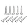 sourcing map #6-3/4" Self Drilling Screws, 120pcs 410 Stainless Steel