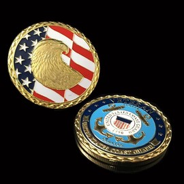United States Coast Guard Coin with Gift Box Challenge Coin for Men Gift