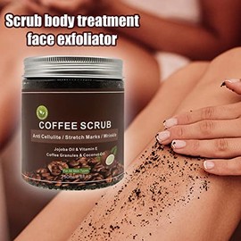 Exfoliante Corporal con Sal y café - Exfoliante Grano café, Elimina eficazmente la Piel Muerta y la Celulitis, Exfoliante Corporal para el Cuidado la 