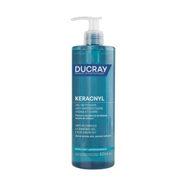 Ducray Keracnyl Gel Limpiador Facial y Corporal Espumoso para Piel Grasa con Tendencia al Acné, Ayuda a Eliminar Imperfecciones, Purifica sin resecar, Frescura Inmediata, Ideal para Skincare, 400ml