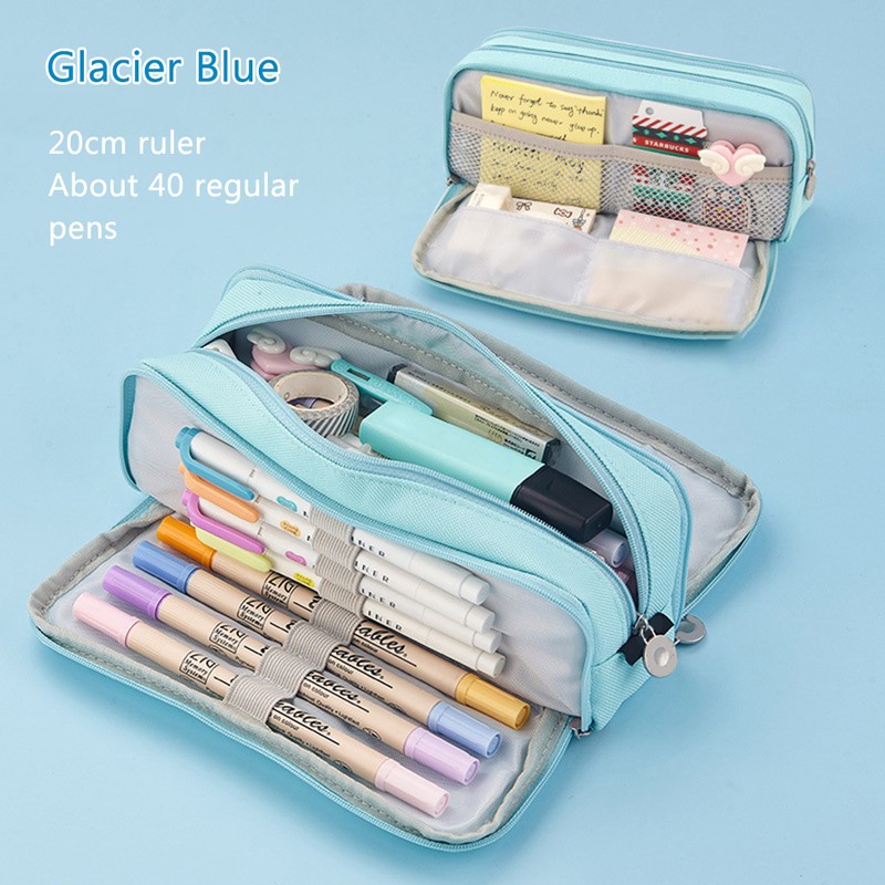Canvas Pencil Case Large Capacity Pencil Cases Pencil Pouch with
