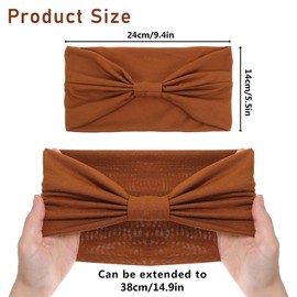 HJZHII Pack of 3 Wide Women's Headbands, Hair Band, Women's Boho Knot, Elastic Hair Bandana, Elastic Sweatband, Hair Accessories, Headband for Sports, Yoga, Jogging, Running, Cycling