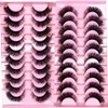 Professional 10pairs Faux 3D Mink Eyelashes Thick Long Multilayer Fluffy
