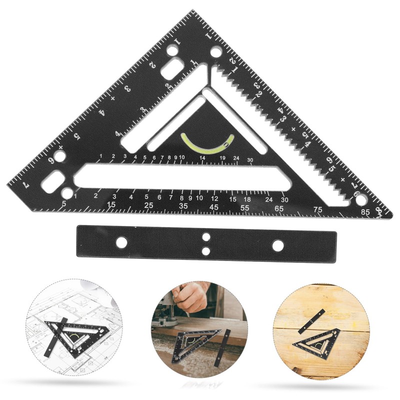 SHINEOFI 1 Set Rafter Square Woodworking Tool Precise Measuring Ruler