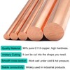 2pcs Pure Copper Round Rod 5/16inch Dia 3.94inch Length Solid
