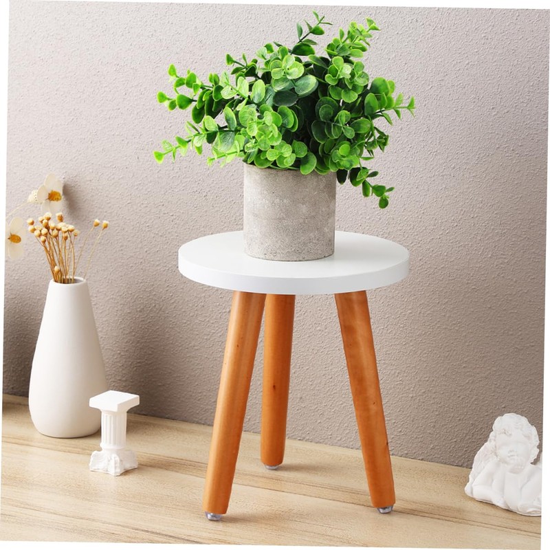 VICASKY Wooden Flowerpot Pedestal Stand Decorative Plant Display Stool for