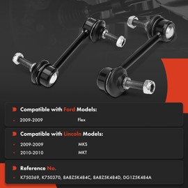 A-Premium 2 x Rear Sway Bar Links Stabilizer Bar Links, Compatible with Ford Flex 2009 & Lincoln MKS 2009, MKT 2010