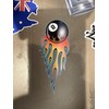 Flaming 8 Ball Sticker Bumper Sticker Laptop Sticker Toolbox Sticker