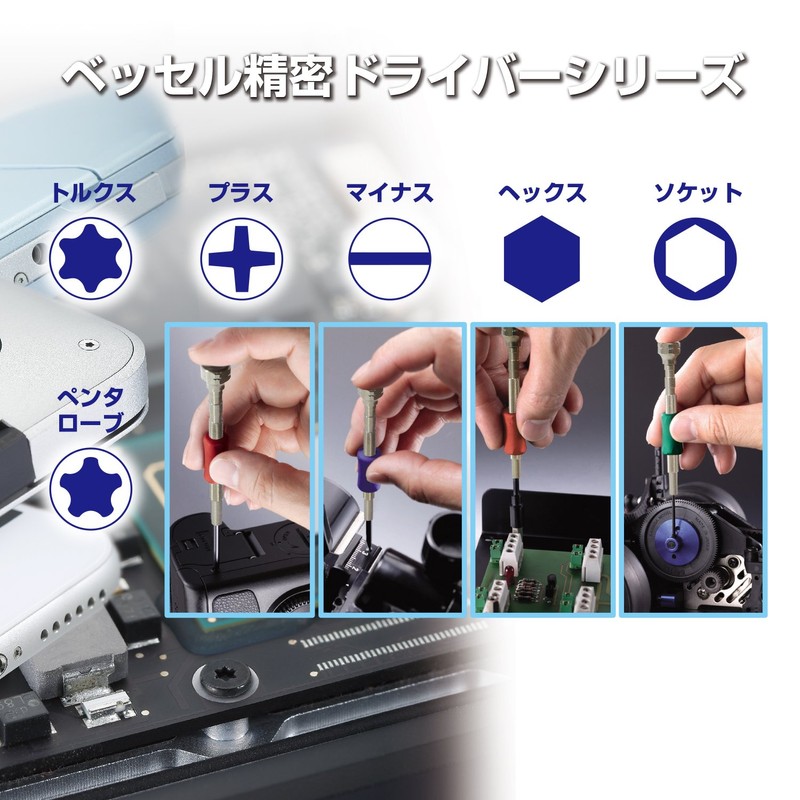 ベッセル(VESSEL) 特殊精密ドライバー ペンタローブ 5角 星型 1IPR /パソコン・スマートフォン修理用 TD-54