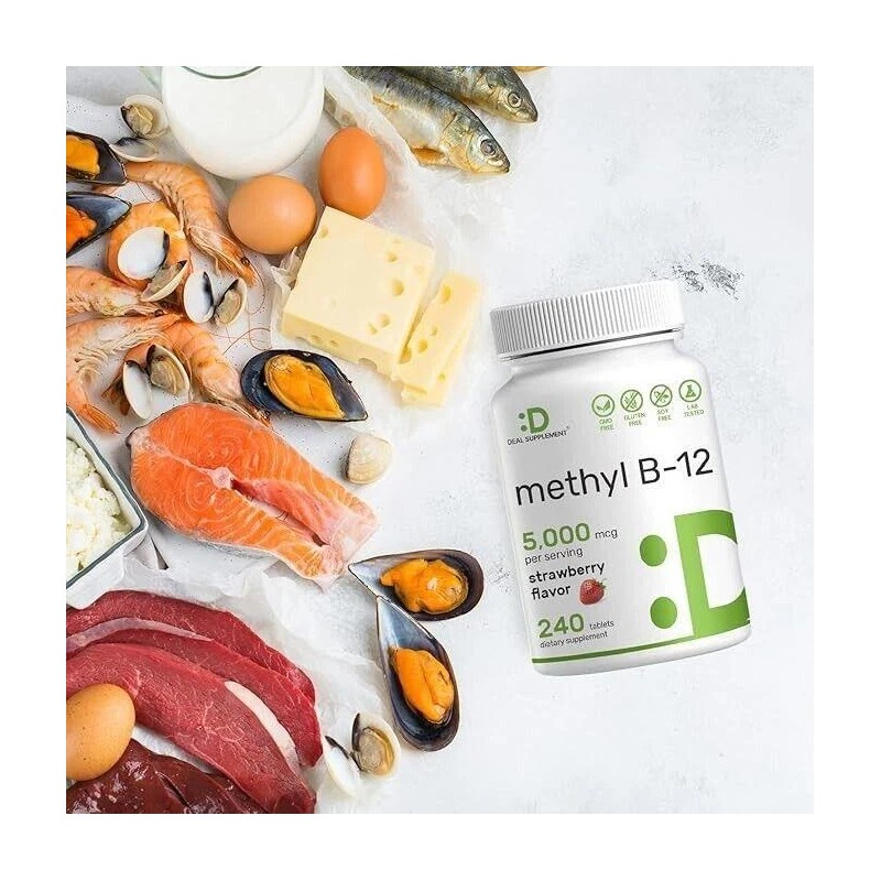 Methyl B-12 Vitamins 5000 Mcg, 240 Chewable Tablets | Active