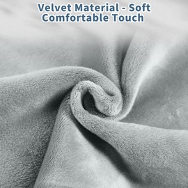 EULANT Inflatable Travel Neck Bolster 10 x 48 cm, Cuddly Soft Velvet Neck Pillow for Camping, Knee Roll Positioning Roll, Cushion Roll for On the Go, Compact and Lightweight