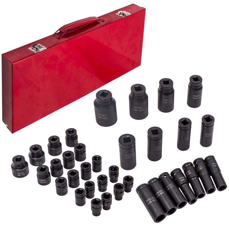 maXpeedingrods 35 PCS Bolt Nut Extractor Set, 1/2" Drive Impact