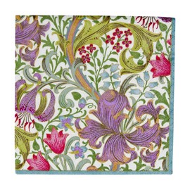 Caspari Golden Lily-Ivory Cocktail Napkins - 20 Per Package, 4 Packs