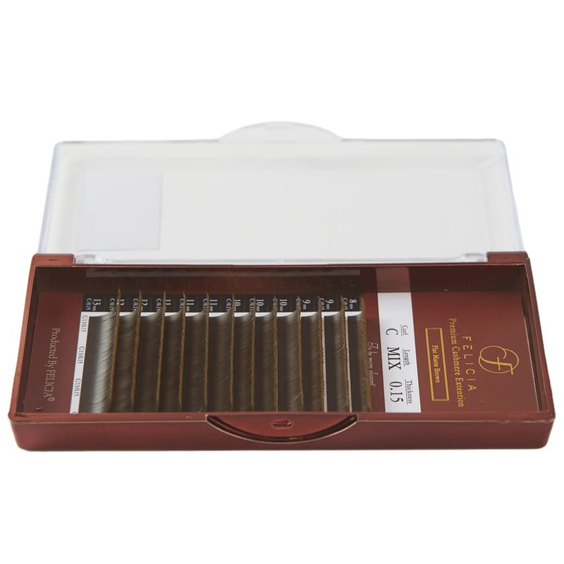 FELICIA Color Flat Lush Extra Soft Eyelash Extensions, Single, Pine