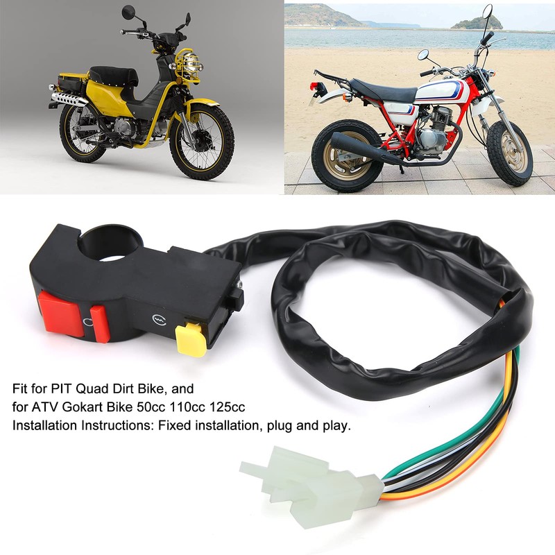 Aramox Motorcycle quad kill Switch Handlebar Mount, Handlebars Starter Switch
