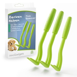 innoGadgets tick hook tick tongs | Different hooks for all tick sizes | gentle tick removal in seconds | green