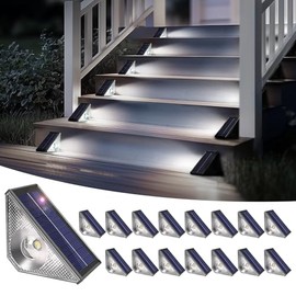 SOLPEX Solar Deck Lights for Outside (16 Pack, Cold White)