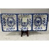 Artisan De Luxe BLUE ROSE SCROLL MELAMINE 3 Bowl DIVIDED