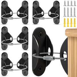 Fall Prevention Hardware, Earthquake-Resistant Metal Fittings, Set of 4, Earthquake Prevention, Rain, Disaster Prevention, Securing Fittings, For Children, Pet Furniture, Fall-Prevention, Shelves, Cupboards, Wardrobes, Furniture, Reinforced Furniture, Lo