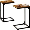 QEEIG C Shaped Side Table Set of 2 Living Room