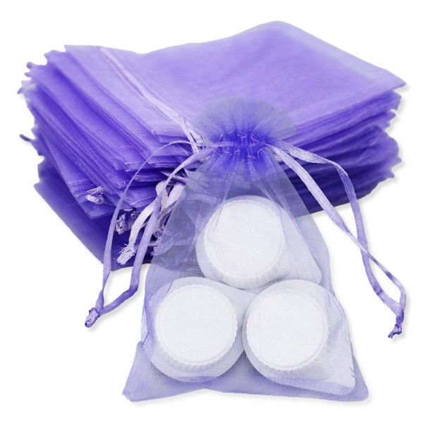 50 Pcs Organza Bags, 9x12cm Jewellery Pouch Organza Pouch Bags