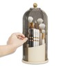 STARRY G Cosmetic Organiser Bucket with Visible Cover, 360° Rotating