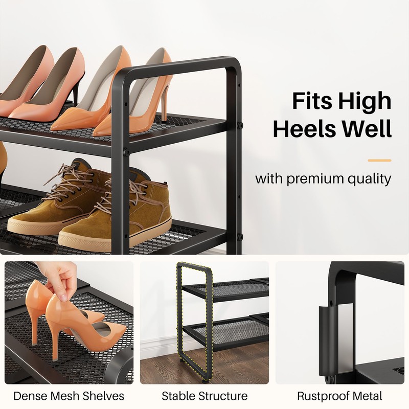SNTD Shoe Rack - Expandable Shoe Organizer for Closet, Adjustable