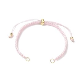 Airssory - 10 pulseras de nailon rosa pálido sin terminar para hacer cuerdas con abalorio de anillo de salto de cuerda ajustable para eslabones de Chrams DIY joyería tobilleras decoraciones