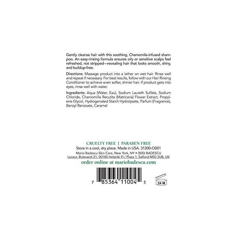 Mario Badescu Shampoo de manzanilla para cuero cabelludo graso y