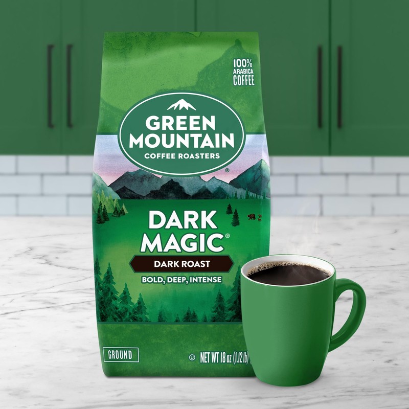 Green Mountain Coffee Roasters Dark Magic, Ground Coffee, Bagged 18