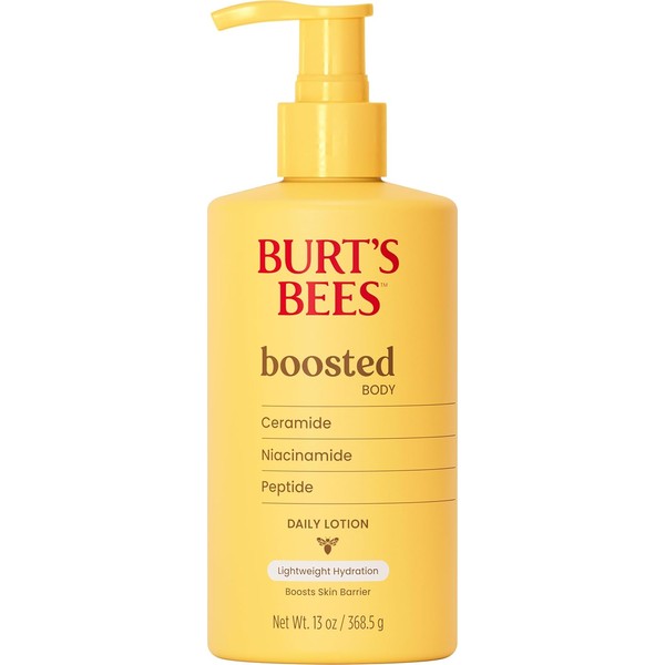 Burt's Bees Boosted Body Lotion with Ceramide, Niacinamide and Peptide,