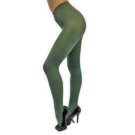 Hunter Green Opaque Stretchy Soft Leotard Tights