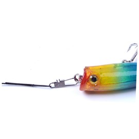 KOMBIUDA 100pcs 20cm Lure Line Steel Wire Fishing Leader High Strength Wire Trace Line for Saltwater/Freshwater Fishing Random Color