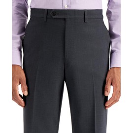 Nautica Mens Modern fit 2 Piece Suit 42 L / 36 Waist Charcoal Grey Solid Stretch