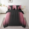 Feelyou Abstract Ombre Comforter Set with Sheets Kids Teens Pink