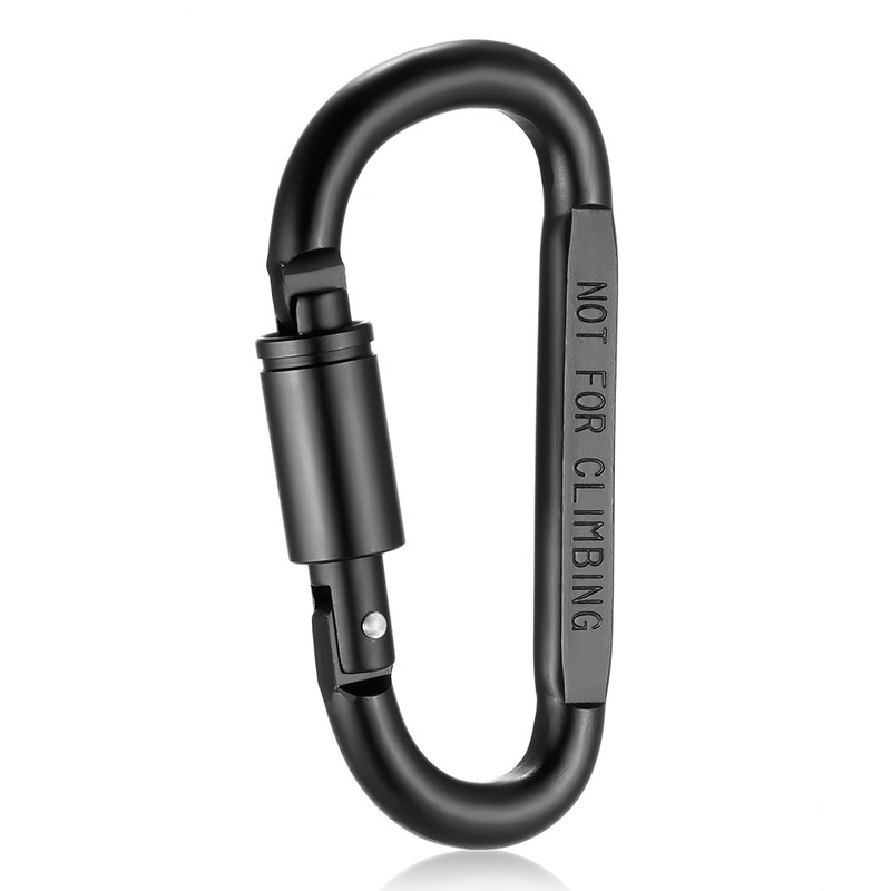 Lixada 9 Pack Aluminum Alloy D-ring Locking Carabiner Clip Set